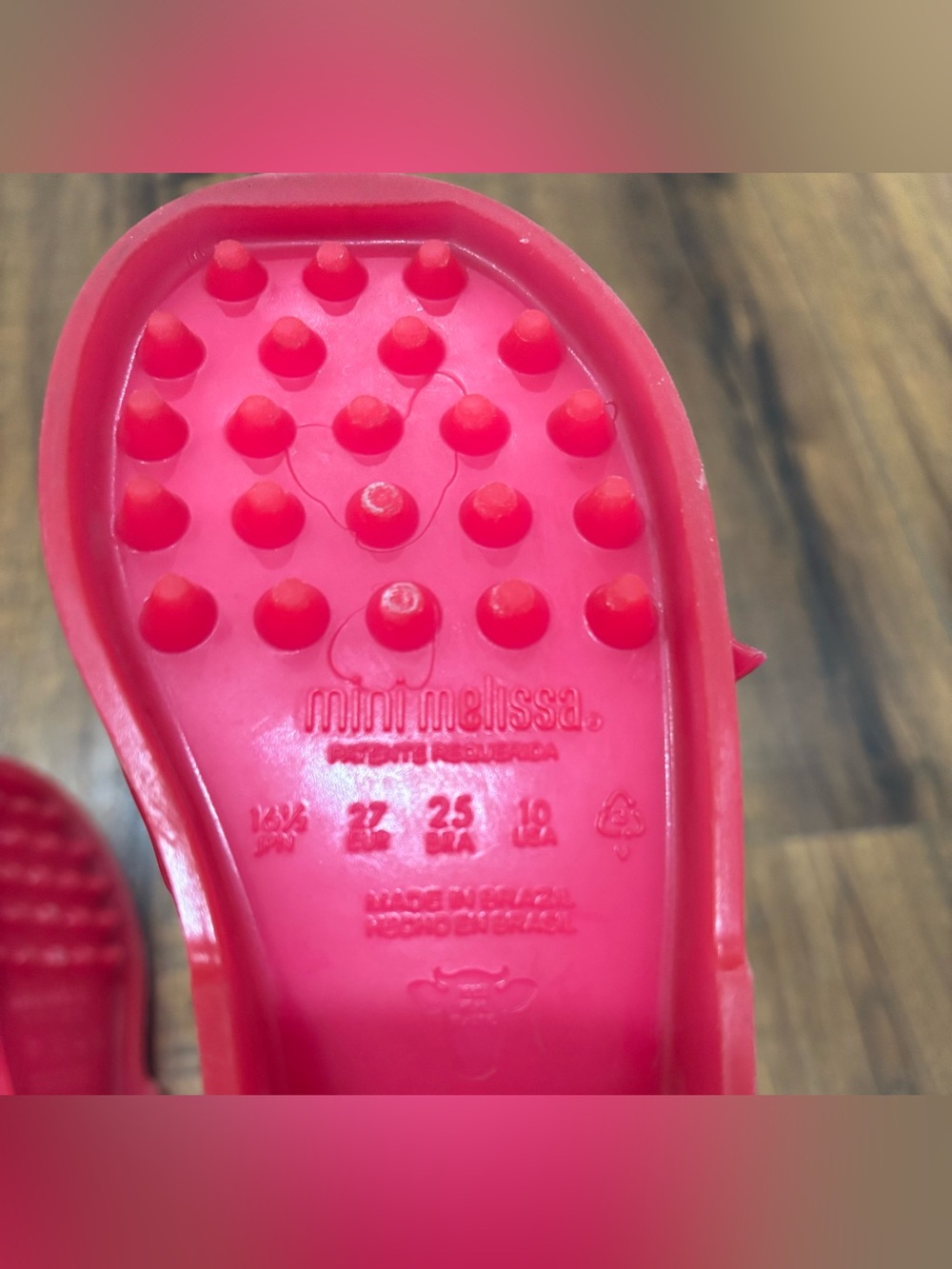 Mini Melissa Possession II Glitter Pink Jelly Sandals Star Rainbow Toddler 10 - Picture 7 of 12